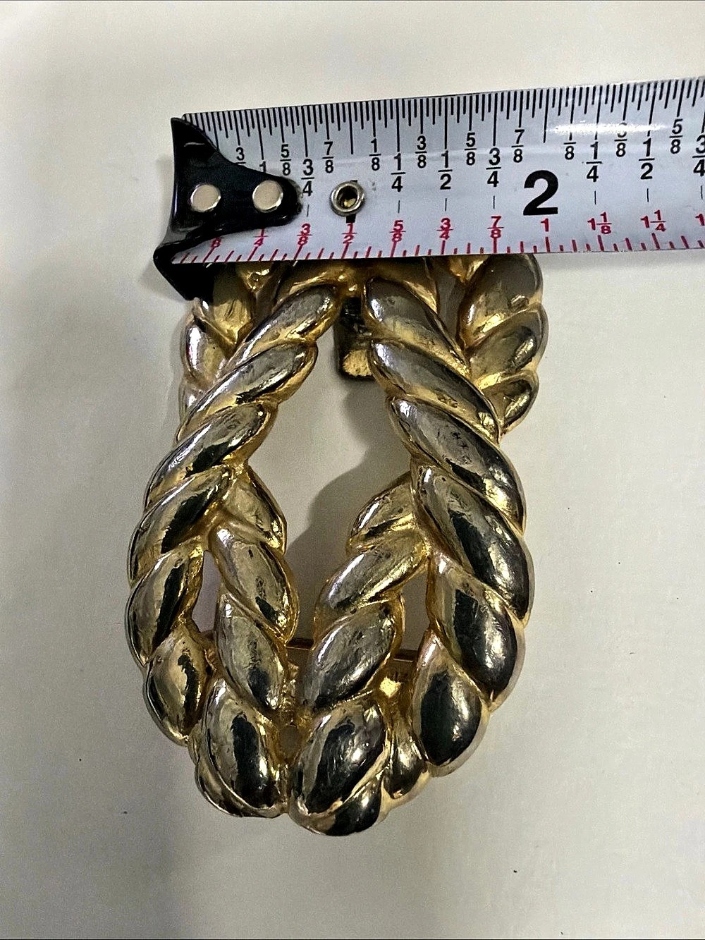 GAY BOYER Braided Gold Belt Buckle